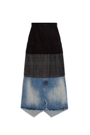 スカート alexander mcqueen SKIRT (802237QJACA 1000) ALEXANDER MCQUEEN - Pleated Midi Skirt Alexander McQueen